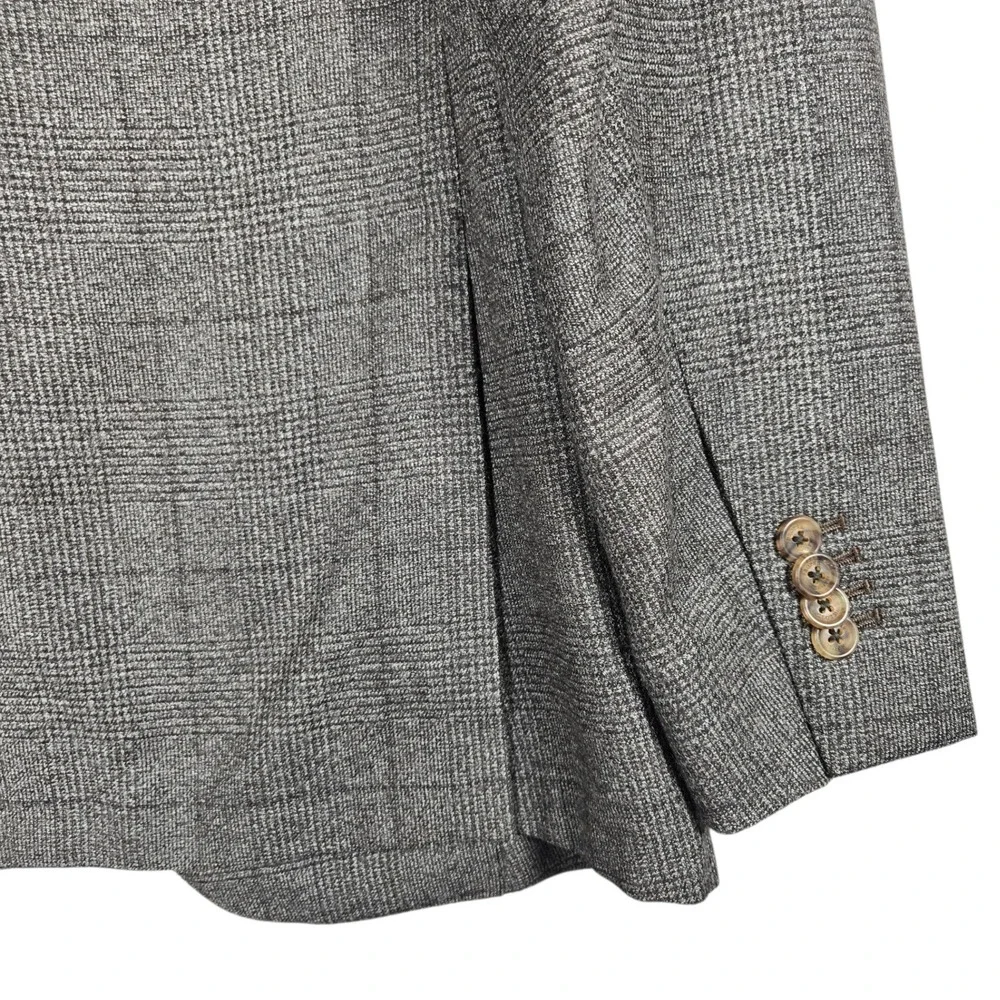 Proper Cloth Sport Coat Mens 42R Gray Glen Check Wool Marlane Extra Fine Merino